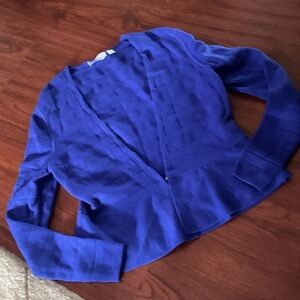 Boss merino superfine wool blend Royal Blue Women's Blazer size XL